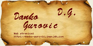 Danko Gurović vizit kartica